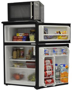 Picture of a mini refrigerator/microwave combo unit