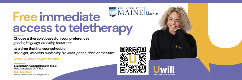 Free immediate access to teletherapy. Choose a therapist based on your preferences: gender, language, ethnicity, focus area at a time that fits your schedule; day, night, weekend availability by video, phone, chat or message. Help is available. 833.646.1526 or app.uwill.com