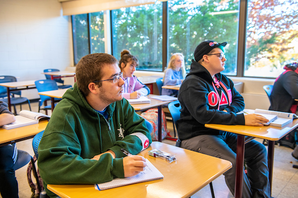 Students in a classroom at the University of Maine at Machias