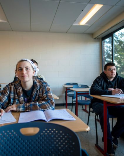 Students in a classroom