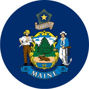Maine State seal. Link to Maine Students page.