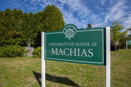 Photo of University of Maine at Machias sign.