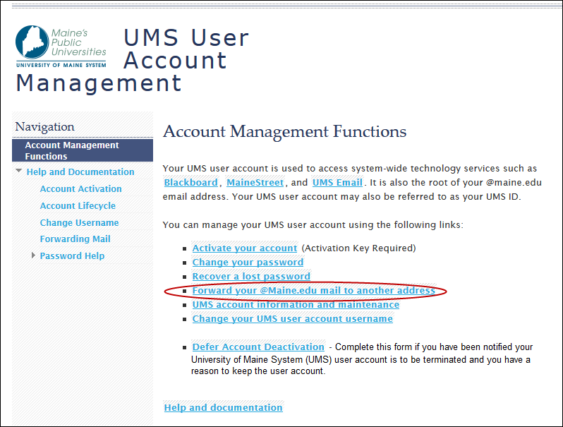 UMS User Account MGMT